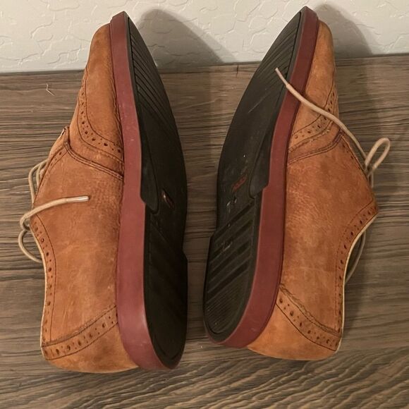 Polo Ralph Lauren Tan Orrick wing tip oxford Brogue Brown Leather shoe 11.5 - Picture 6 of 11